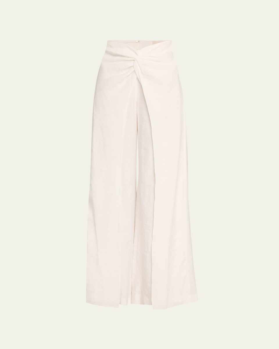 Canturipe Twisted Wide-Leg Pants