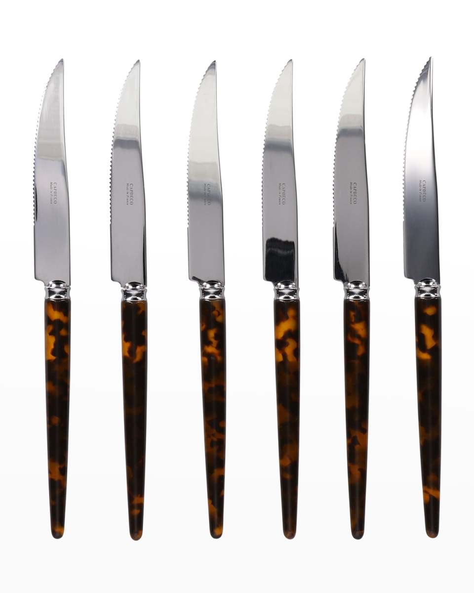 Tang 6-Piece Steak Knives, Tortoise
