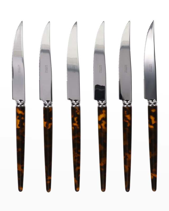 Tang 6-Piece Steak Knives, Tortoise