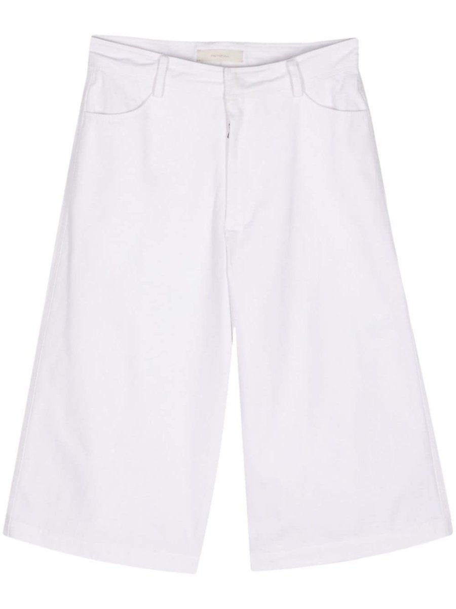 wide-leg canvas shorts