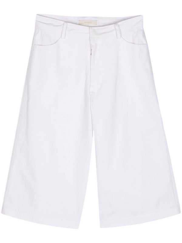 wide-leg canvas shorts