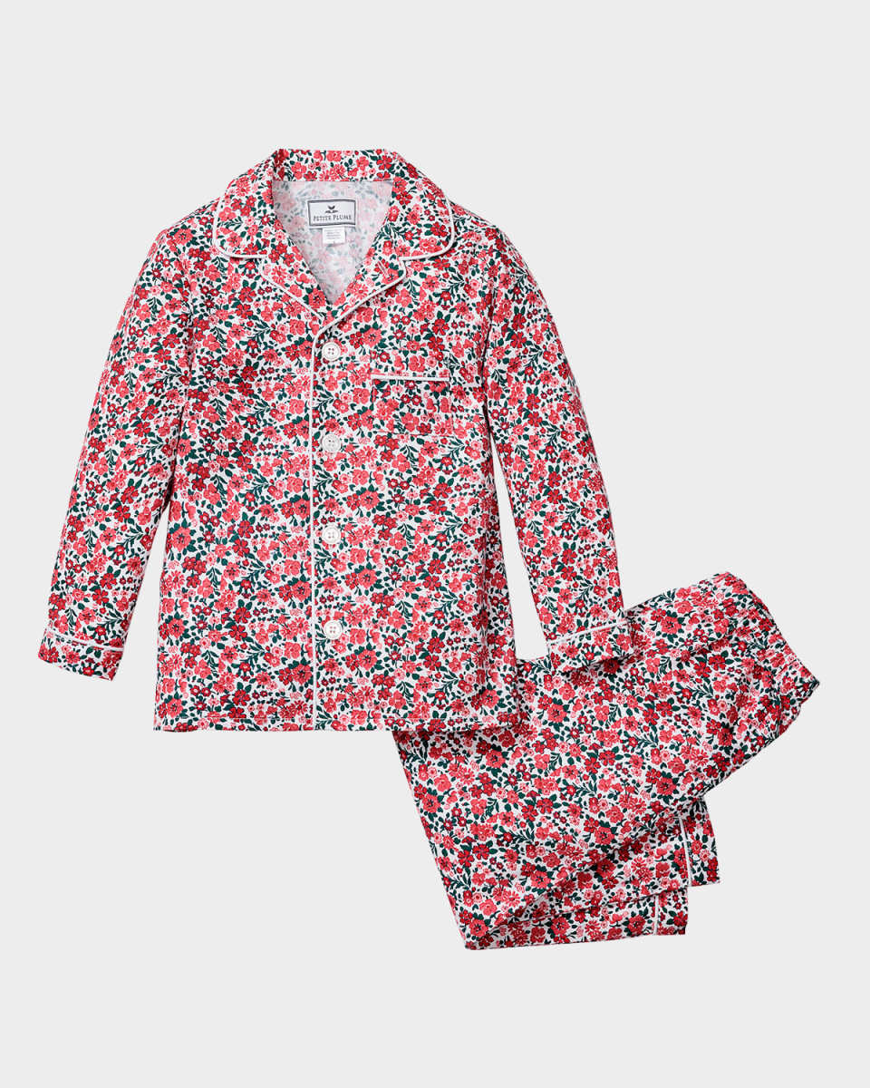 Boy's Fleurs de Bois Two-Piece Pajama Set, Size 6M-14