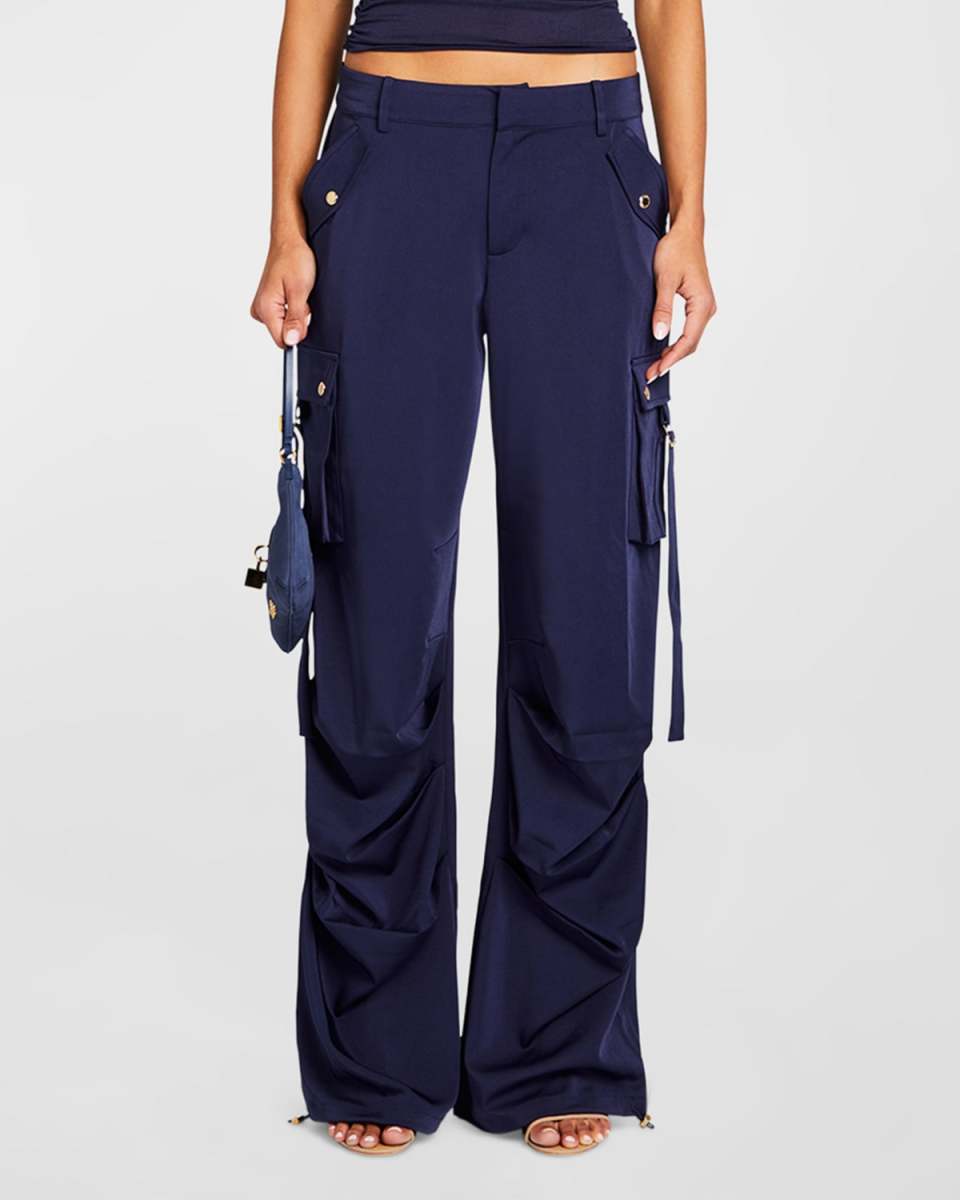 Lai Satin Cargo Pants