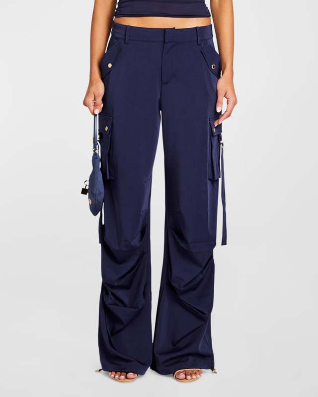 Lai Satin Cargo Pants