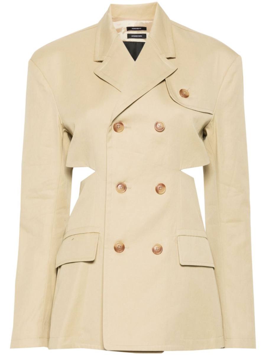 double-breasted open-back blazer