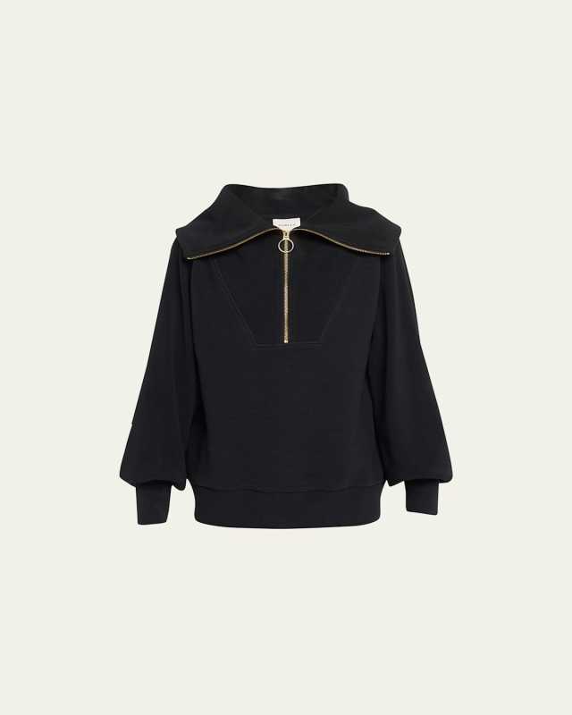 Vine Oversized 1/2-Zip Pullover Sweatshirt