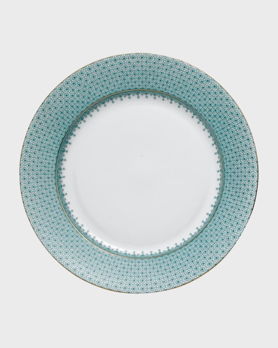 Green Lace Dessert Plate