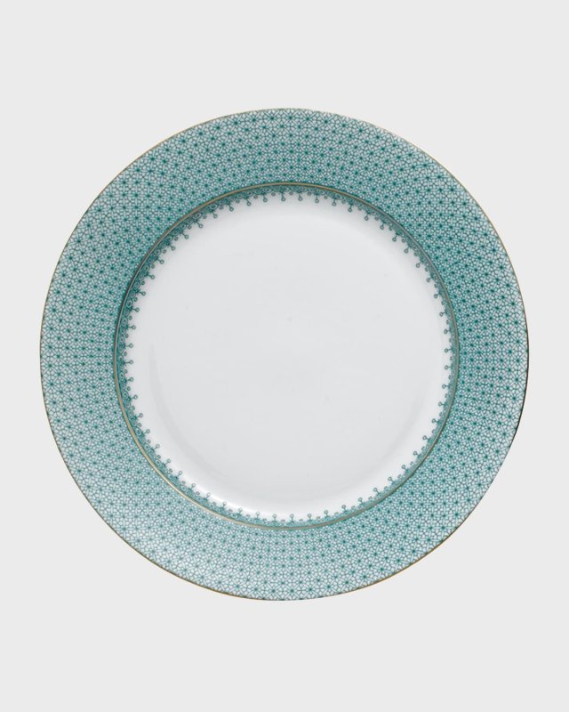 Green Lace Dessert Plate