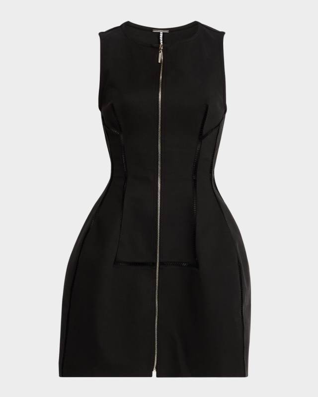 Italie Zip-Front Mini Dress