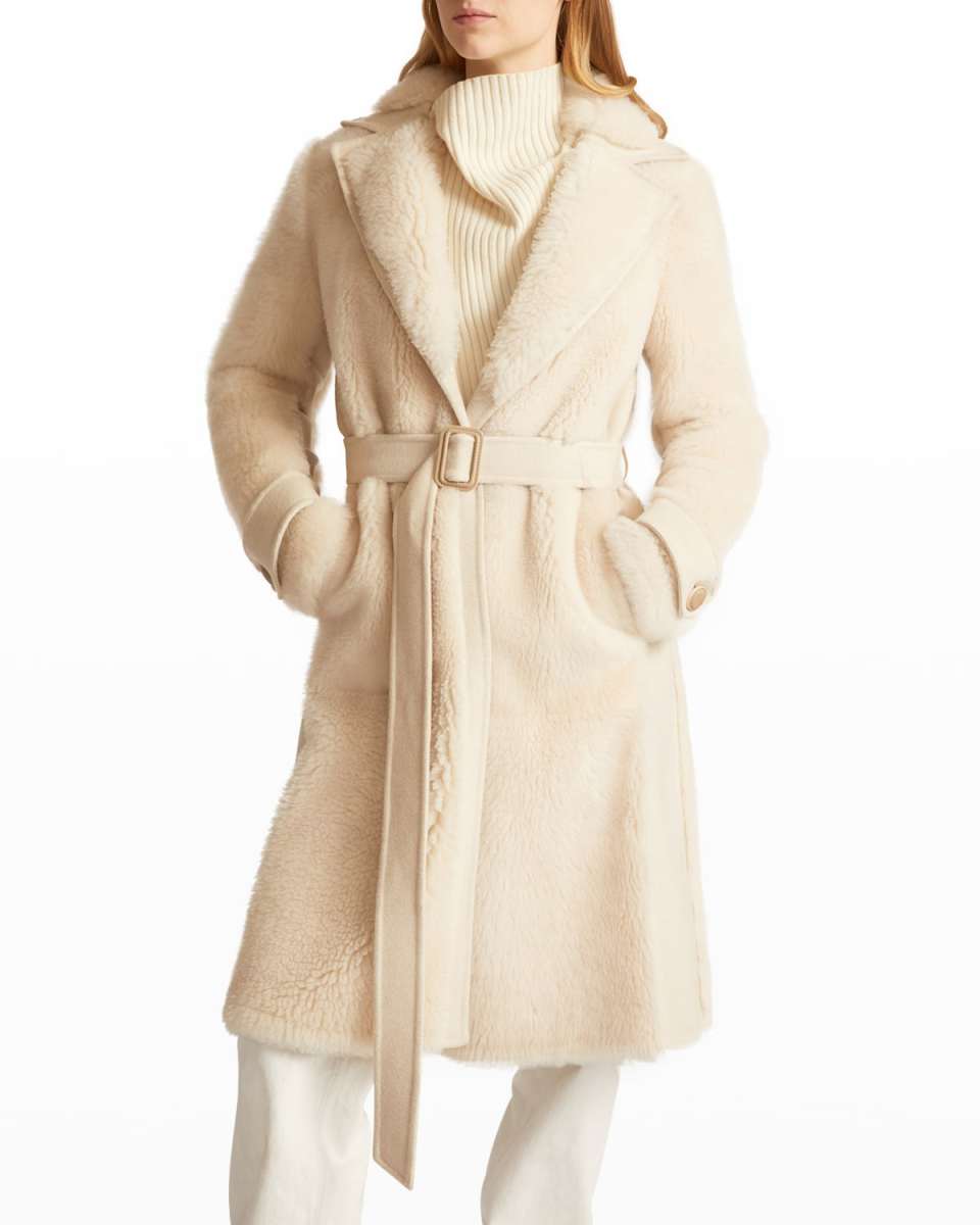 Cappcredence Shearling Belted Coat