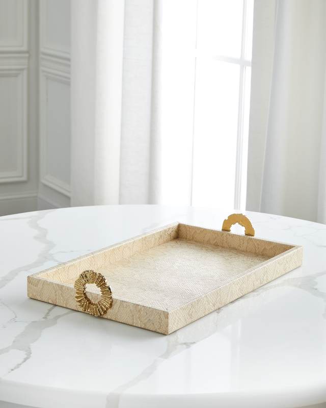 Dazzle Vegan Snakeskin Tray, Large