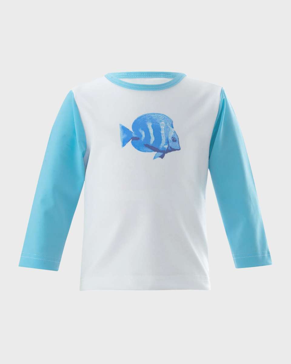 Girl's Tropical Fish Rash Guard, Size 6M-24