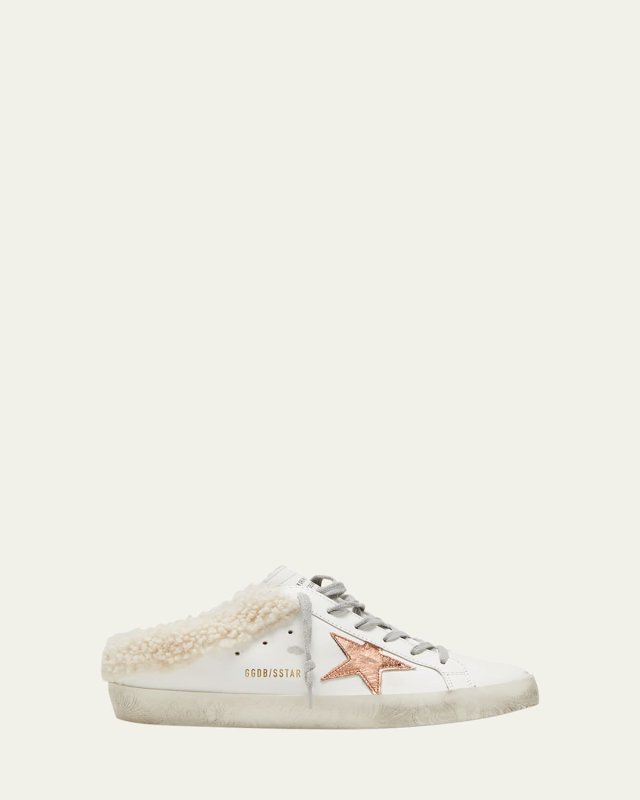 Superstar Sabot Leather Shearling Sneakers