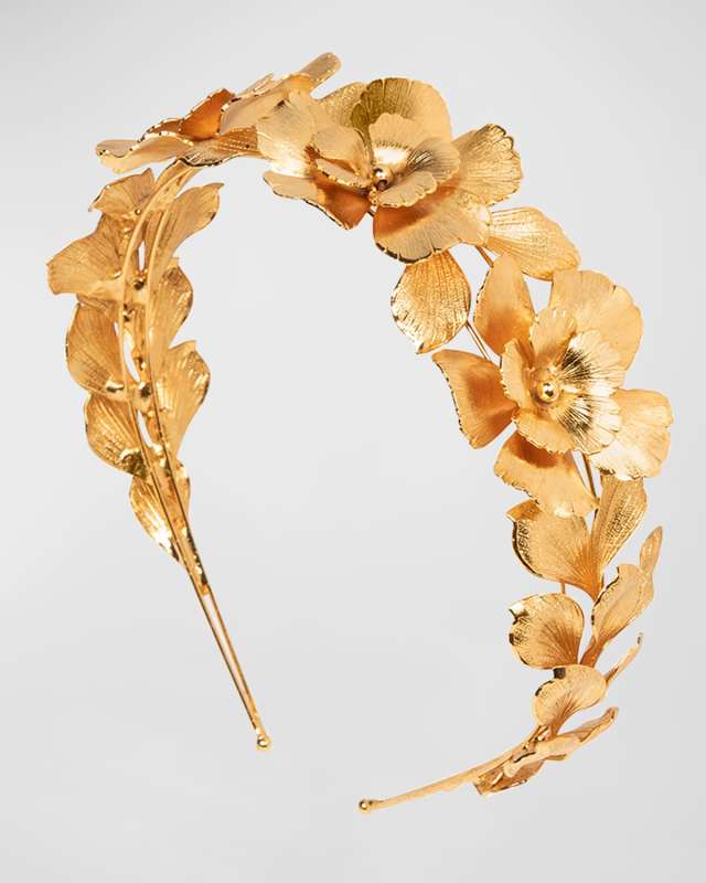 Rowena Golden Foliage Headband