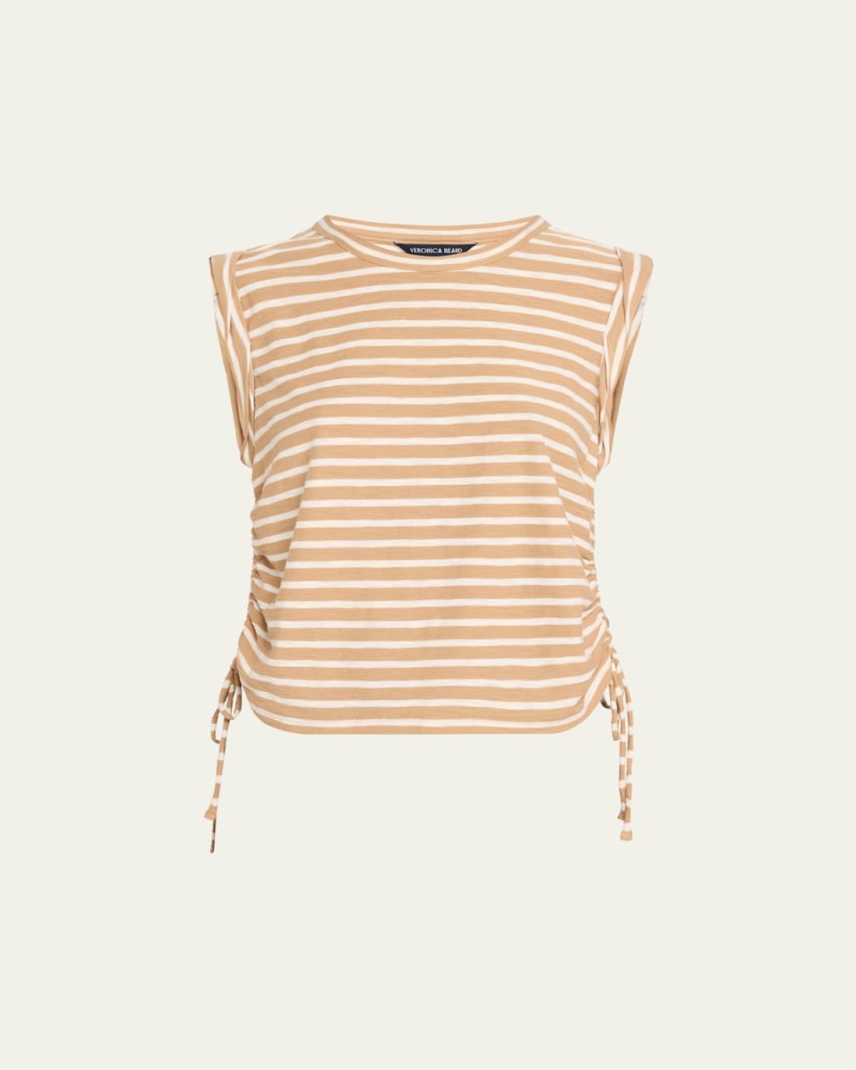 Vinci Striped Drawstring Top