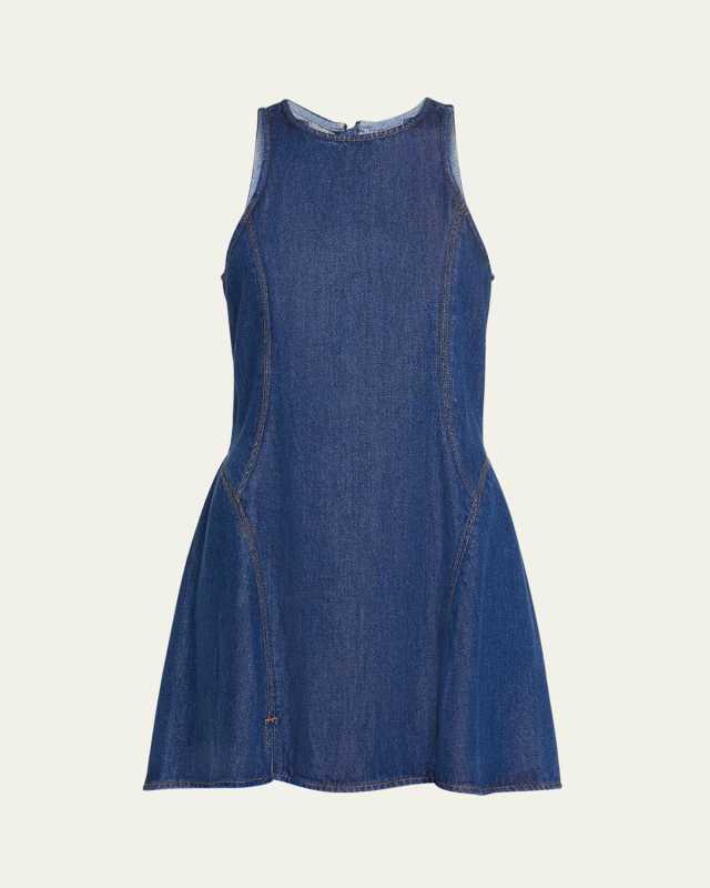Racer Denim Mini Dress