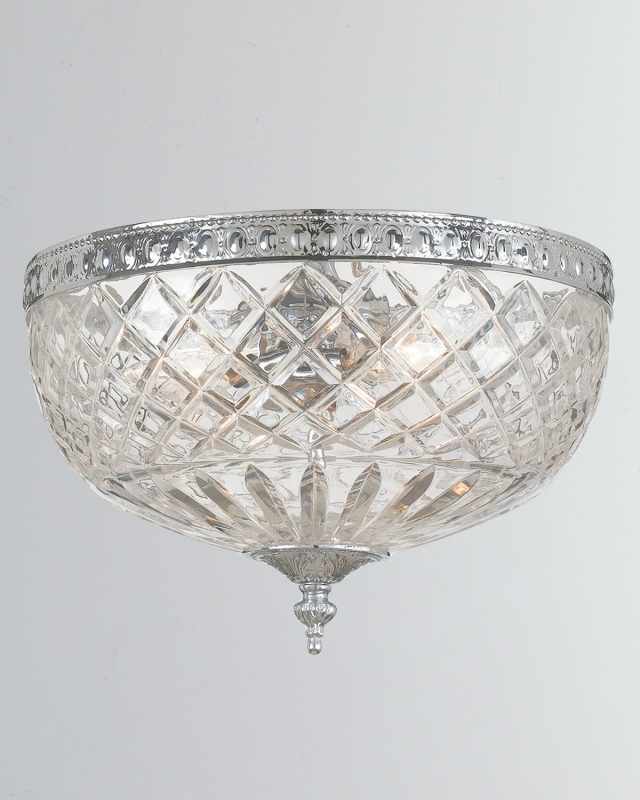 3-Light Crystal Ceiling Mount