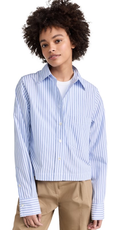 Closed Cropped Classichirt Blue Horizon