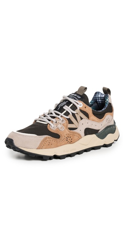 Flower Mountain Barbour x Flower Mountain Yamano 3 Sneakers Brown Beige