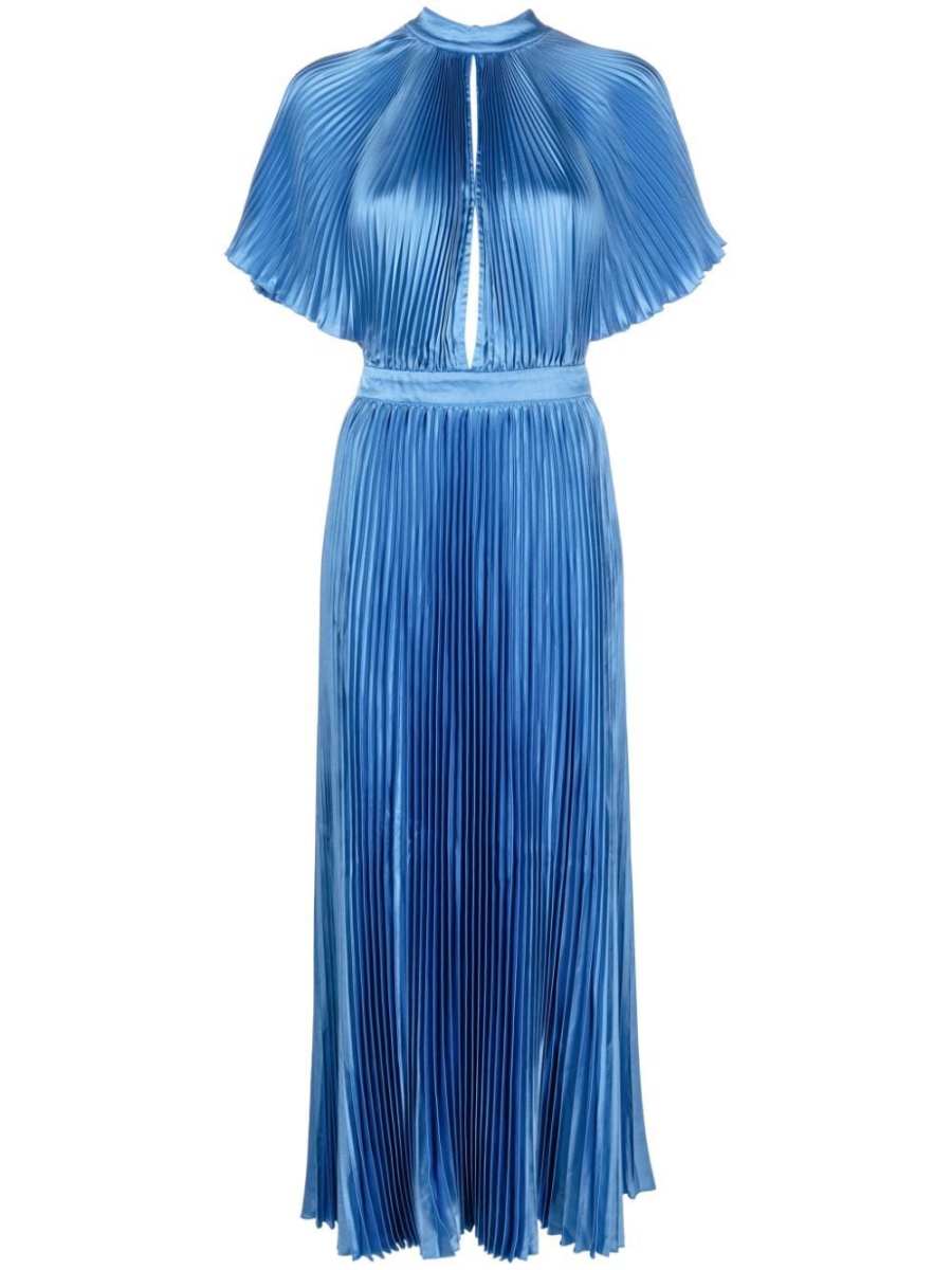 Elite pleated maxi dress