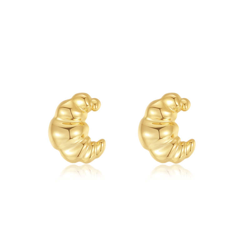 SUIHE 「Croissant」Stud Earrings