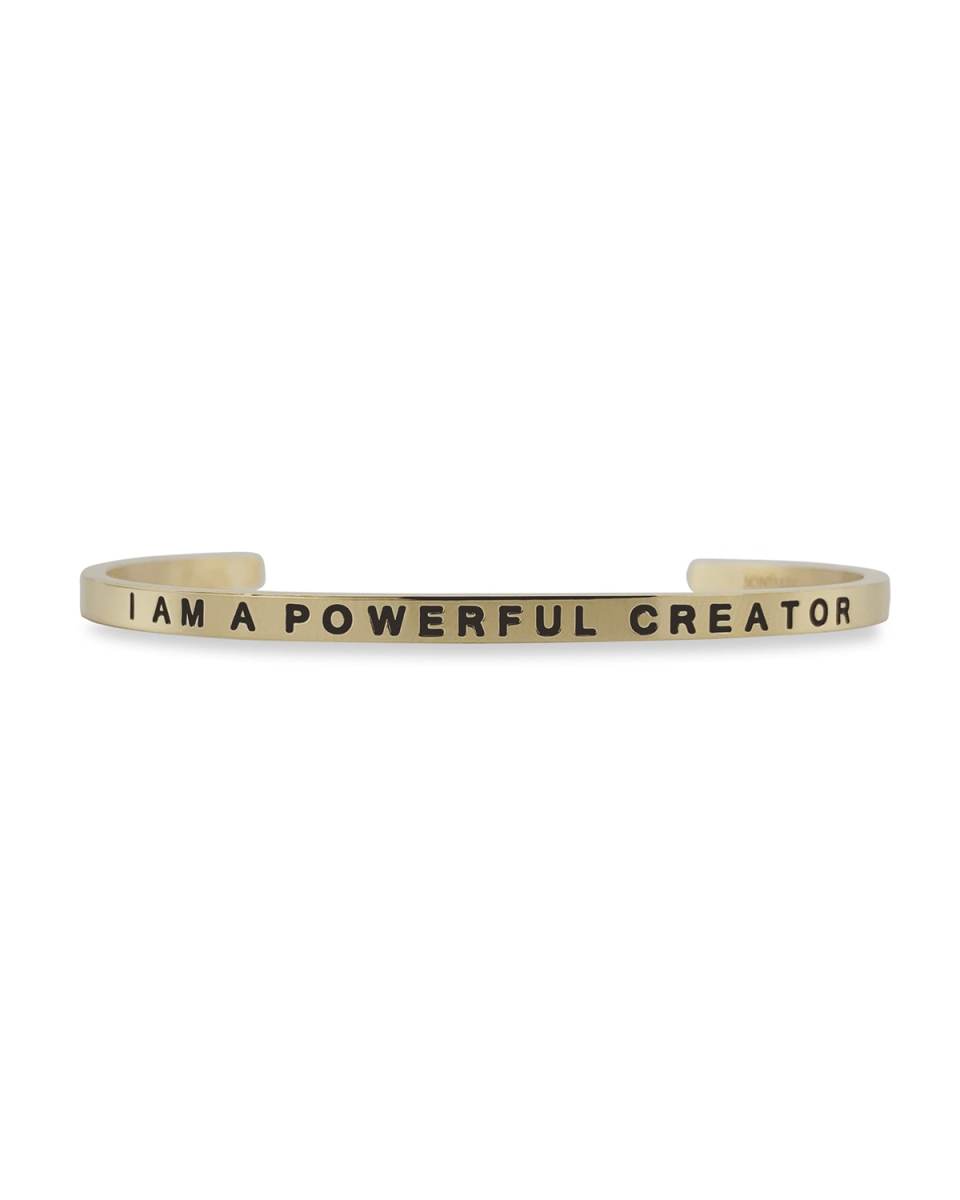 Girl's I Am a Powerful Creator Engraved Bangle Bracelet