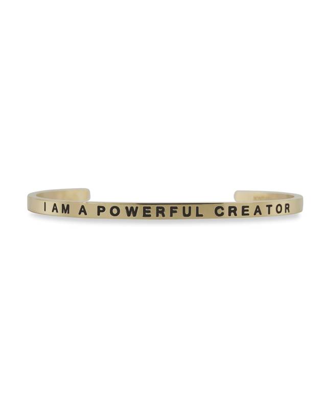 Girl's I Am a Powerful Creator Engraved Bangle Bracelet