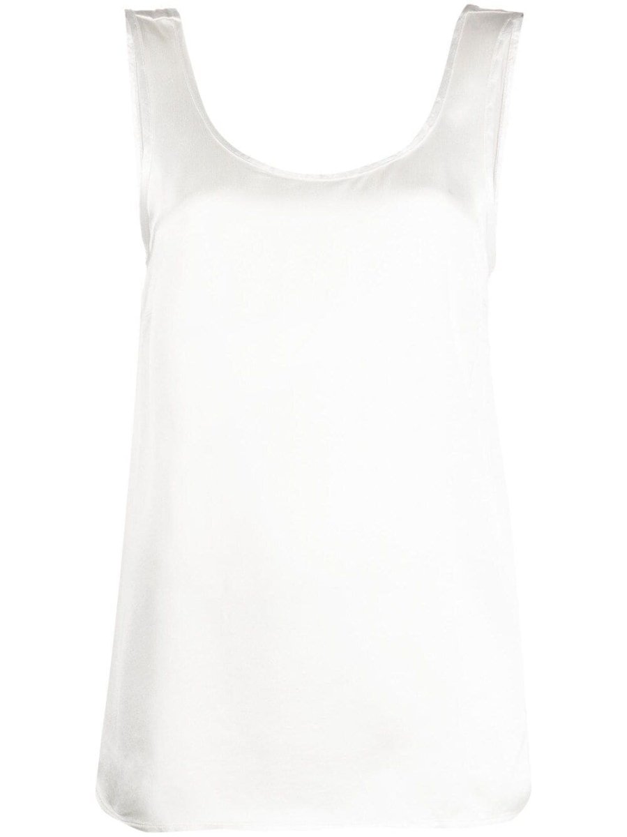 satin-finish tank top