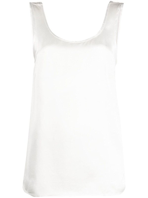 satin-finish tank top
