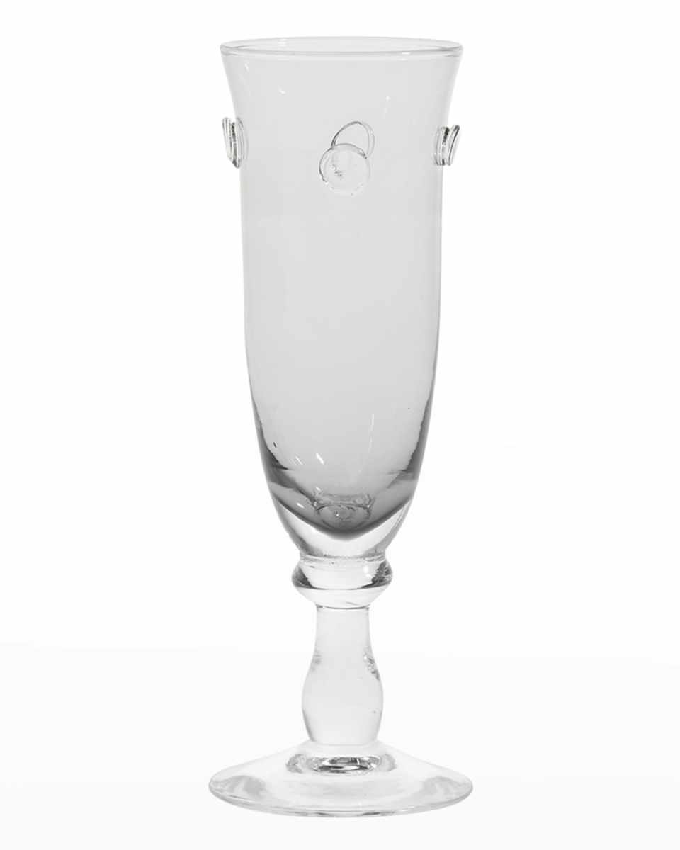 Lucia Pale Gray Champagne Flutes, Set of 6