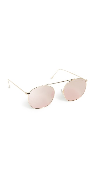 Illesteva Mykonos II Gold Sunglasses Gold/Bright Ros