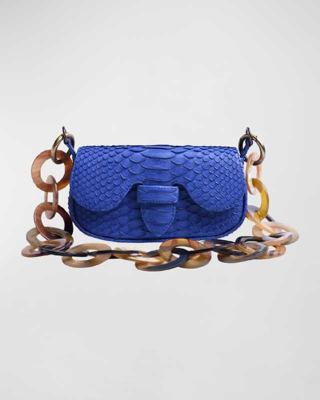 Alicia Baby Python Chain Shoulder Bag