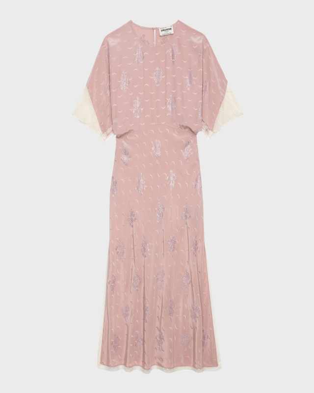 Rey Jacquard Wings Strass Midi Dress