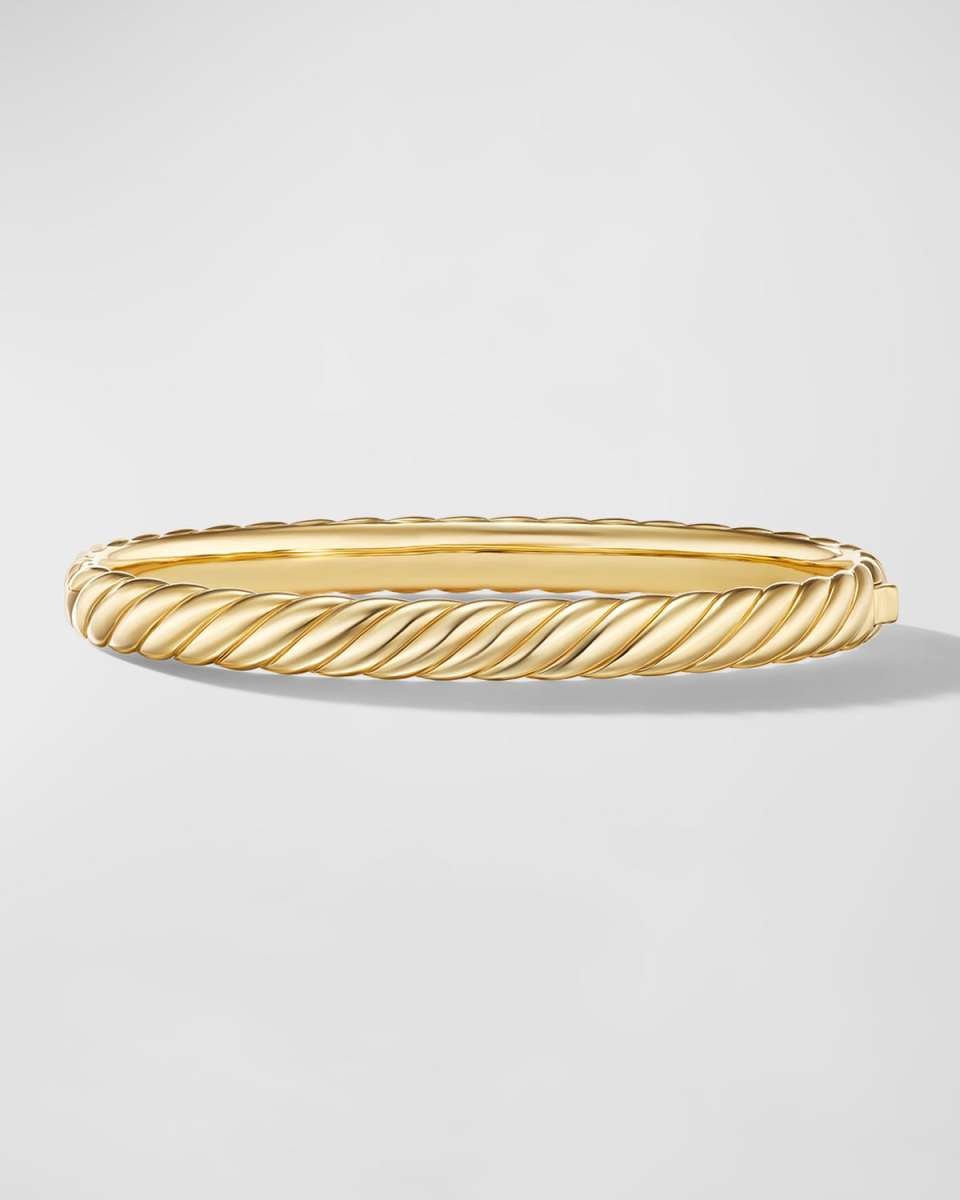 Sculpted Cable Bracelet in 18K Gold, 6mm