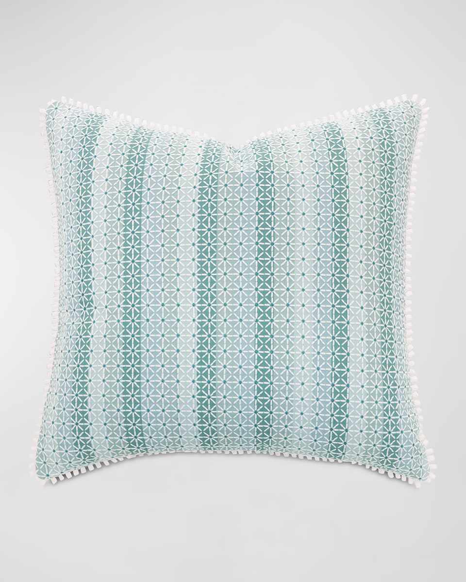 Laguna Embroidered Decorative Pillow, 22" Square