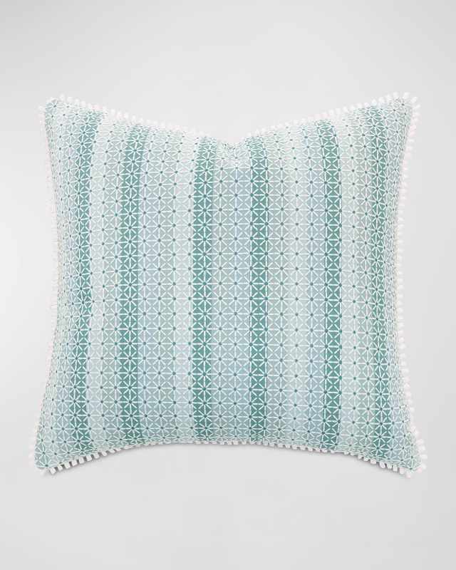 Laguna Embroidered Decorative Pillow, 22" Square