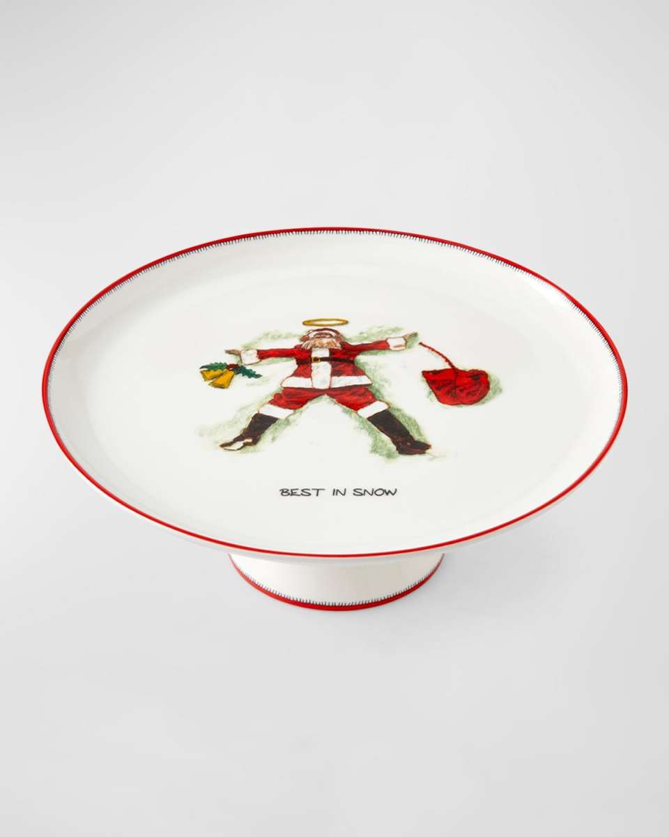 Doodles Best in Snow Christmas Cake Stand