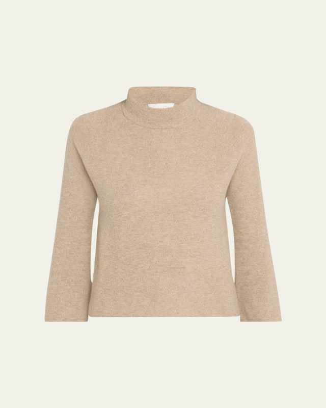 Funnel-Neck Cashmere Top