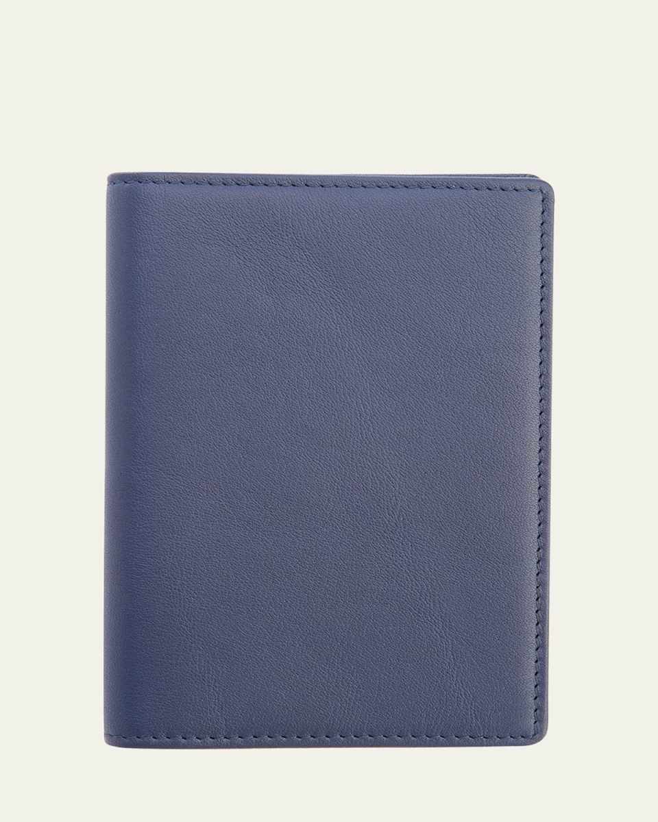 Personalized Leather RFID-Blocking Passport Wallet with Vaccine Card Pocket