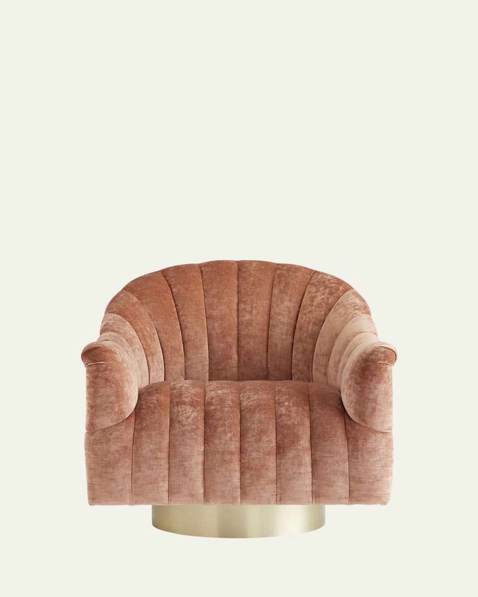 Springsteen Velvet Swivel Chair