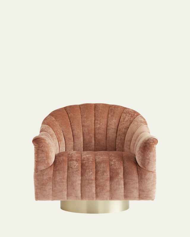 Springsteen Velvet Swivel Chair