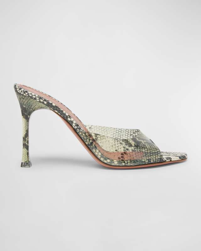 Alexa Python-Print PVC Slide Sandals