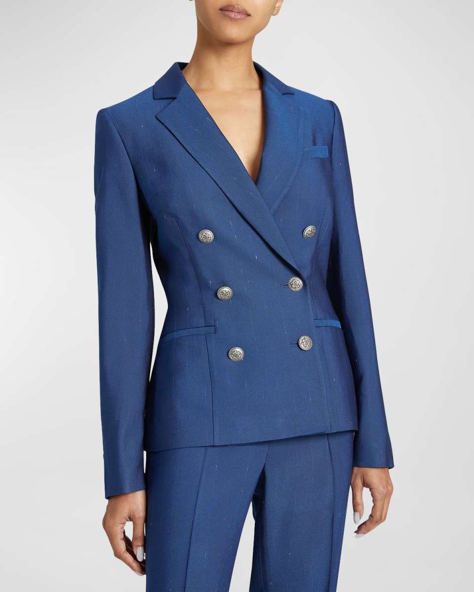 Quinn Striped Double-Breasted Jacket
