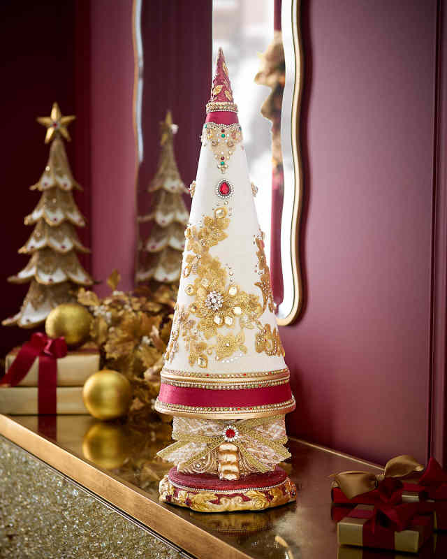 26.5" Gold Smooth Tabletop Tree
