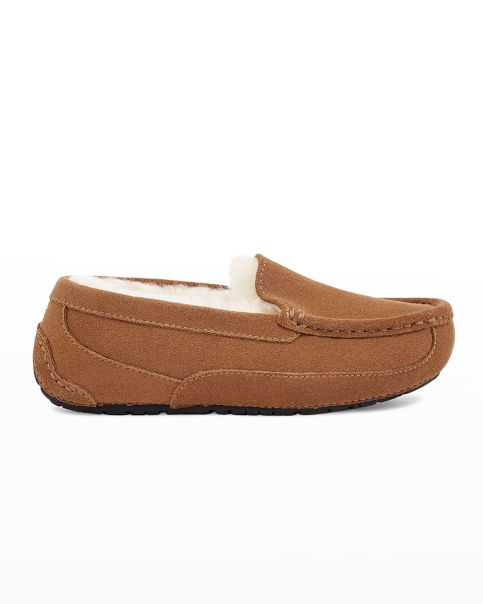 Boy's Ascot Suede Slippers w/ Wool-Lining, Kids