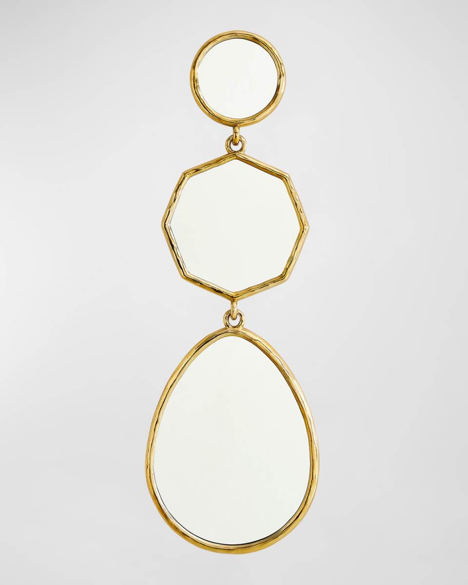 Shiny Brass Cascade Mirror