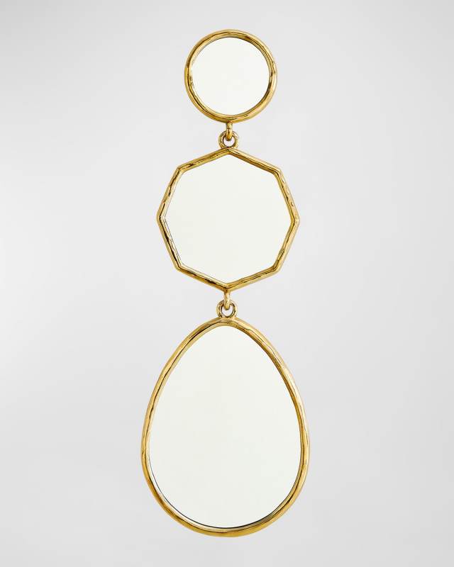 Shiny Brass Cascade Mirror