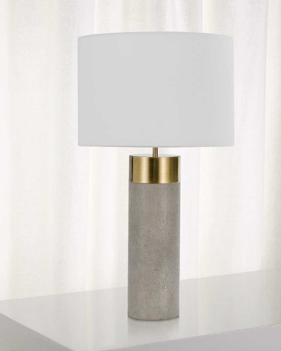 Harlow Shagreen Cylinder Table Lamp
