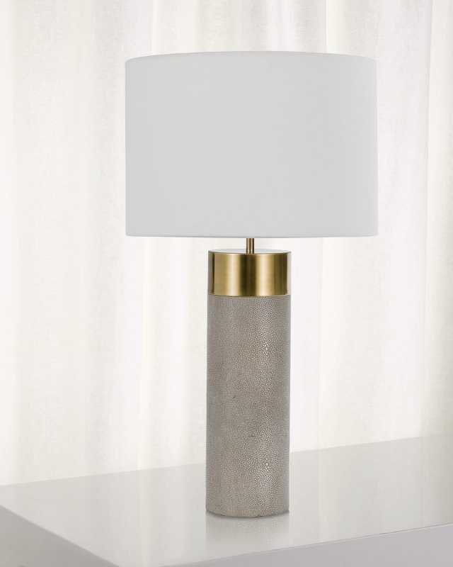 Harlow Shagreen Cylinder Table Lamp