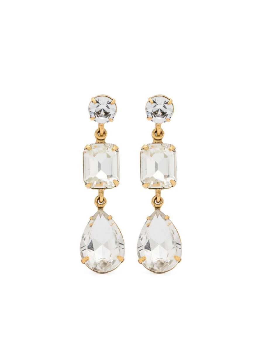 crystal-embellished dangle earrings